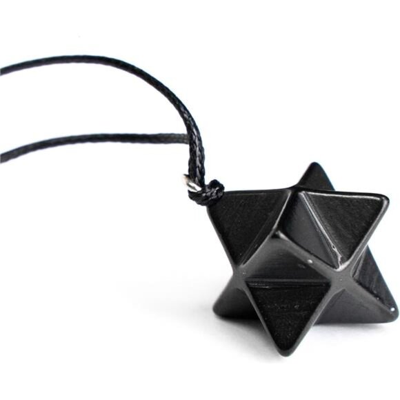 Heritage Shungite Stone Necklace | Round Shungite Pendant Amulet | Authentic - Picture 1 of 8